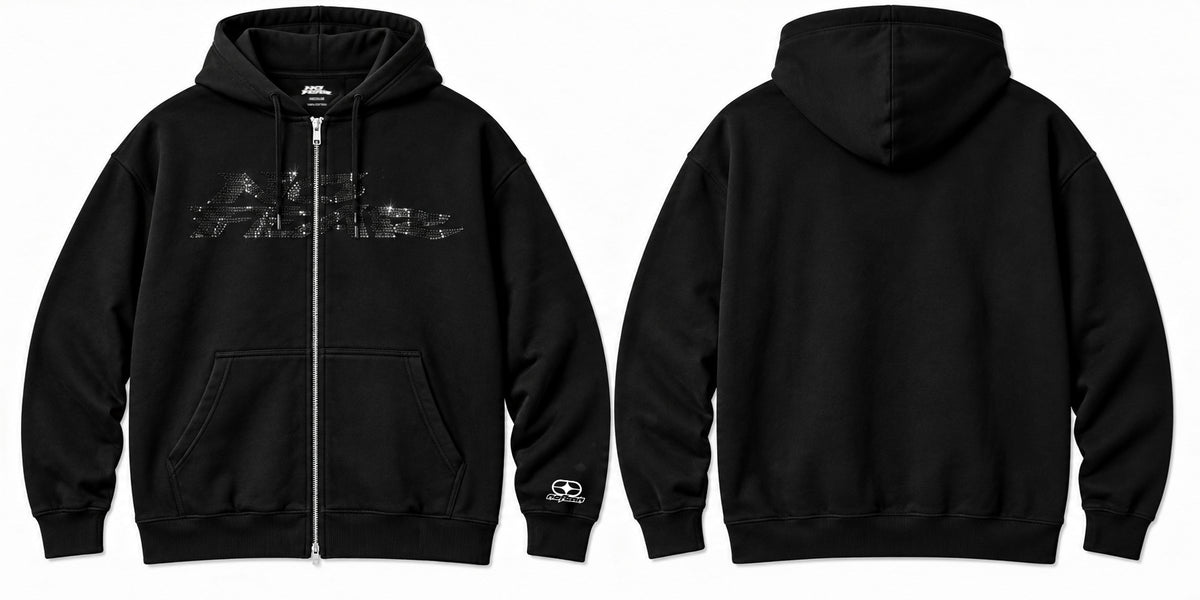 No Fear Crystal Zip Hoodie