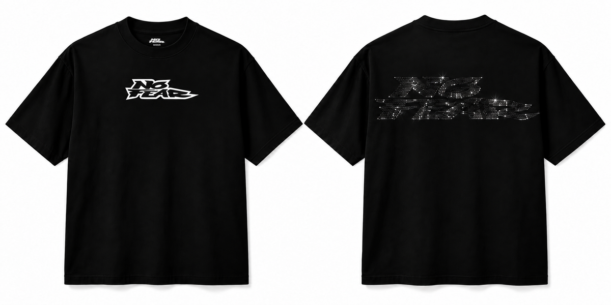 No Fear Crystal Tee Black